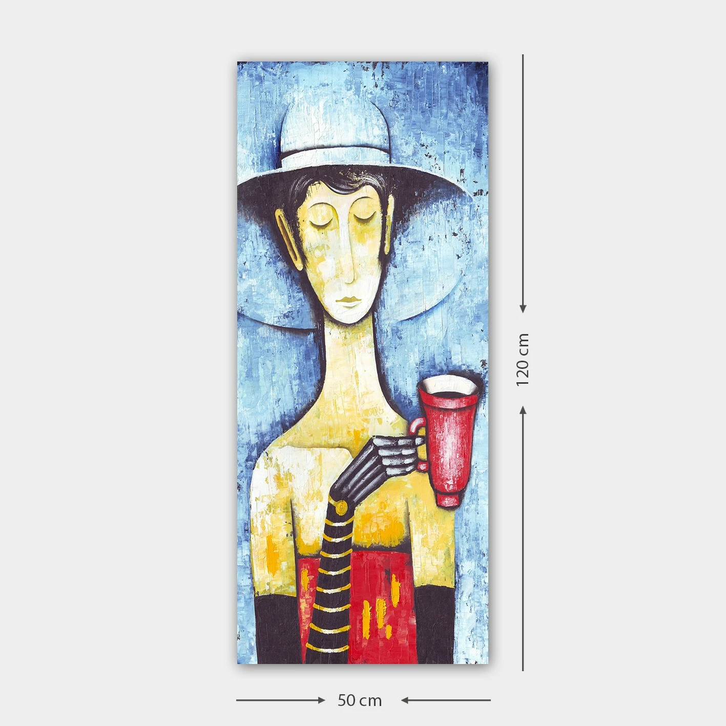 Pikturë dekorative në kanavacë, shumëngjyrëshe, DKY232607913_50120, 50x120cm