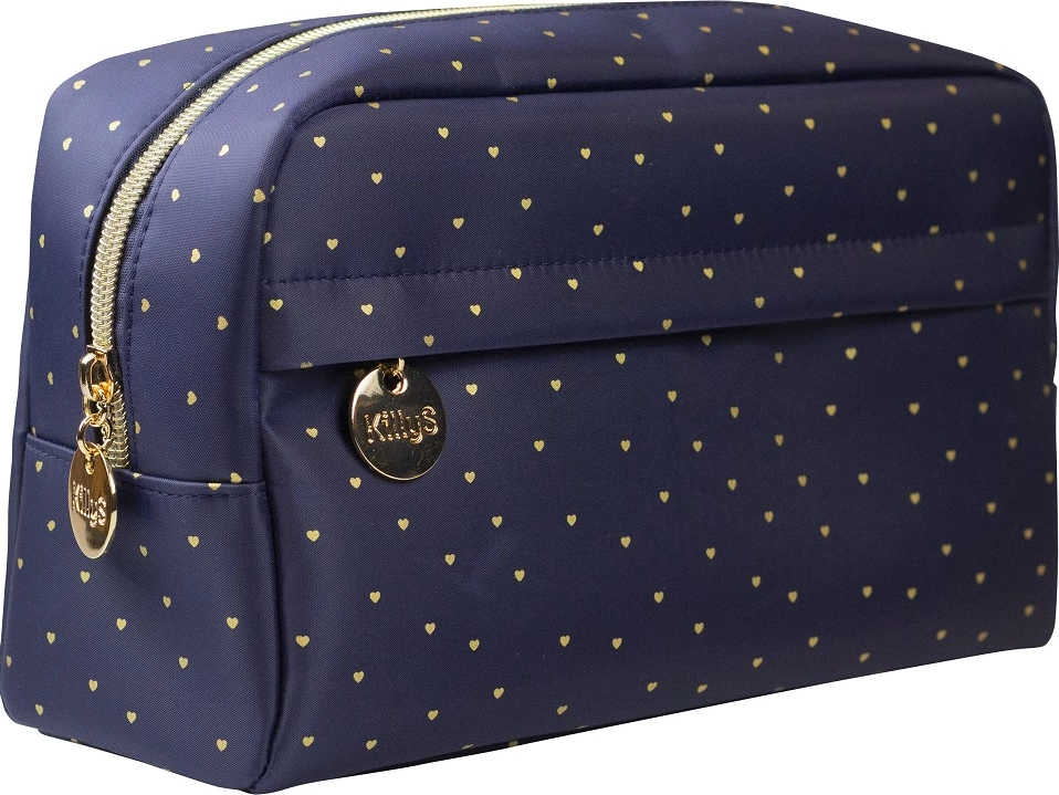 Çantë kozmetike për femra KillyS Golden Heart granat/ari, 1 copë