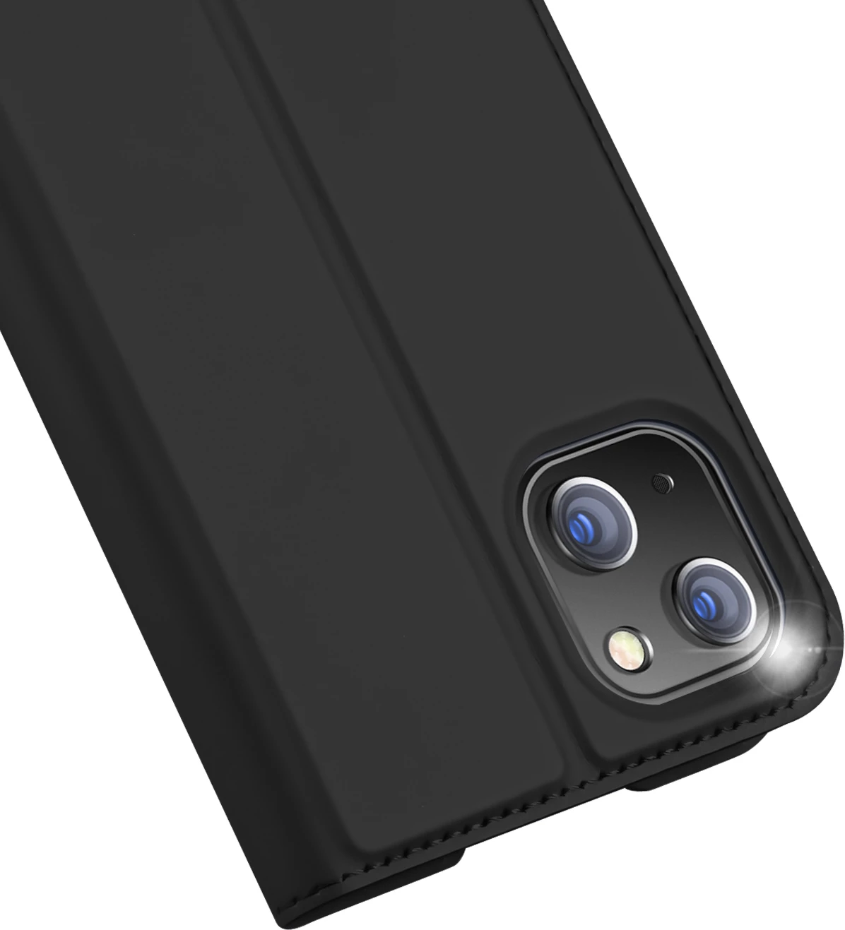 Mbështjellës Dux Ducis Skin Pro për iPhone 14 Plus, eko lëkurë, e zezë
