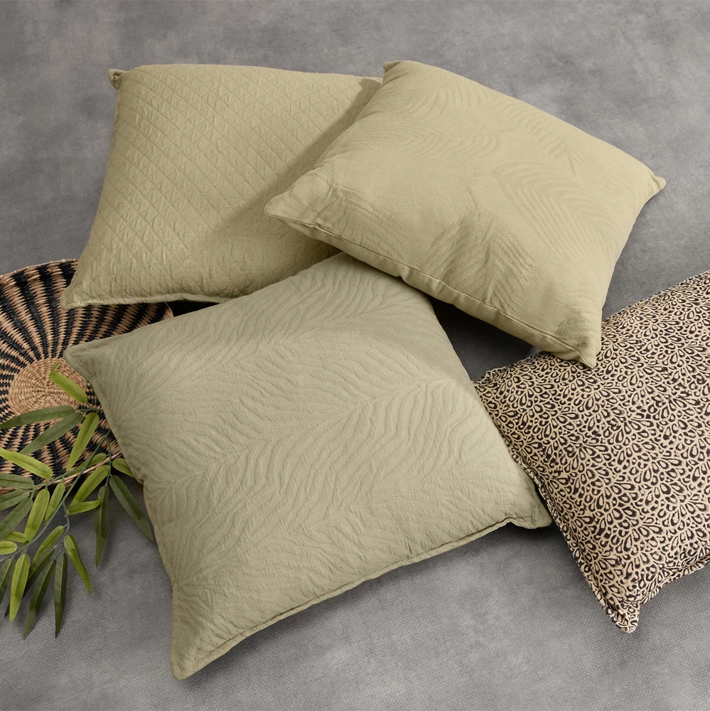 Jastëk dekorativ Quit Mint C, kadife pambuku, 50x50cm, ngjyrë mente