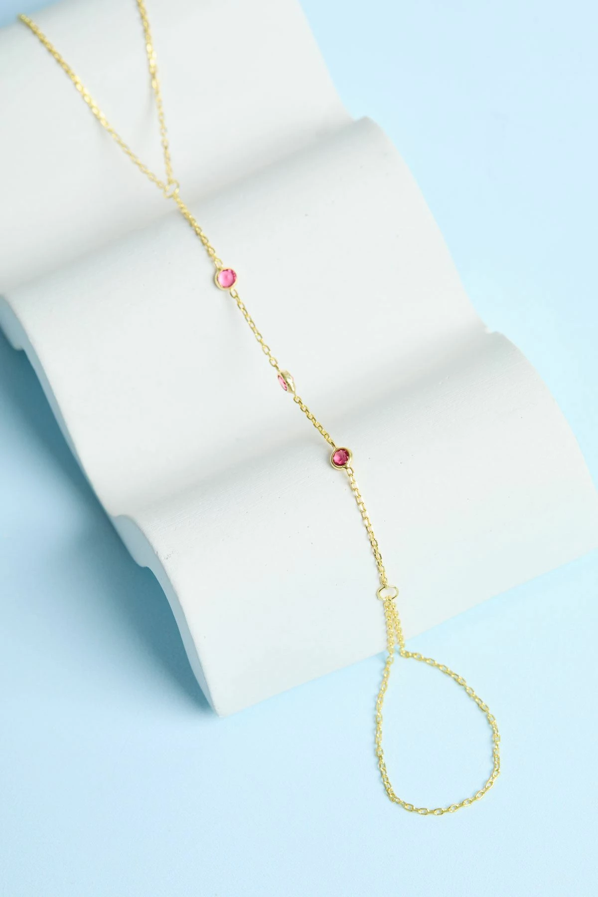 Zinxhir argjendi Elika, ngjyrë e kuqe, TFNY65207