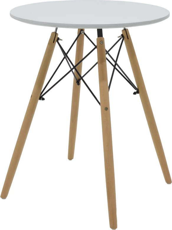 Set tavoline me karrige, ngjyrë gri-bardhë-natyrale, D60x73cm