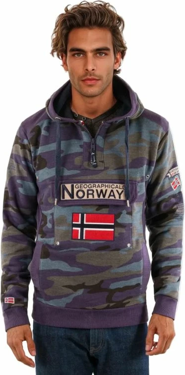 Duks për meshkuj Geographical Norway GYMCLASS MEN CAMO 100, blu