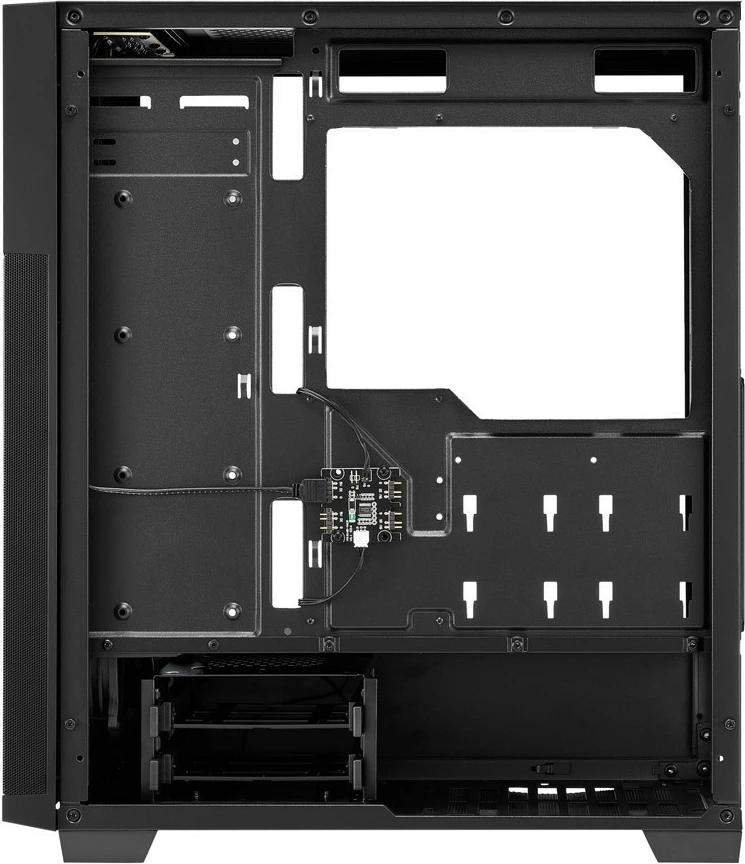 Kasë Sharkoon RGB FLOW, Midi Tower, ATX, micro ATX, Mini-ITX, i zi, RGB