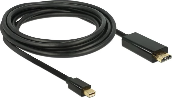 Kabllo DeLOCK 83700, HDMI në Mini DisplayPort, 3m, e zezë