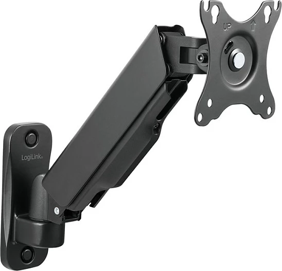 Mbajtëse muri për monitor LogiLink, 17-32", sustë gazi, VESA 75x75/100x100, 9 kg, e zezë
