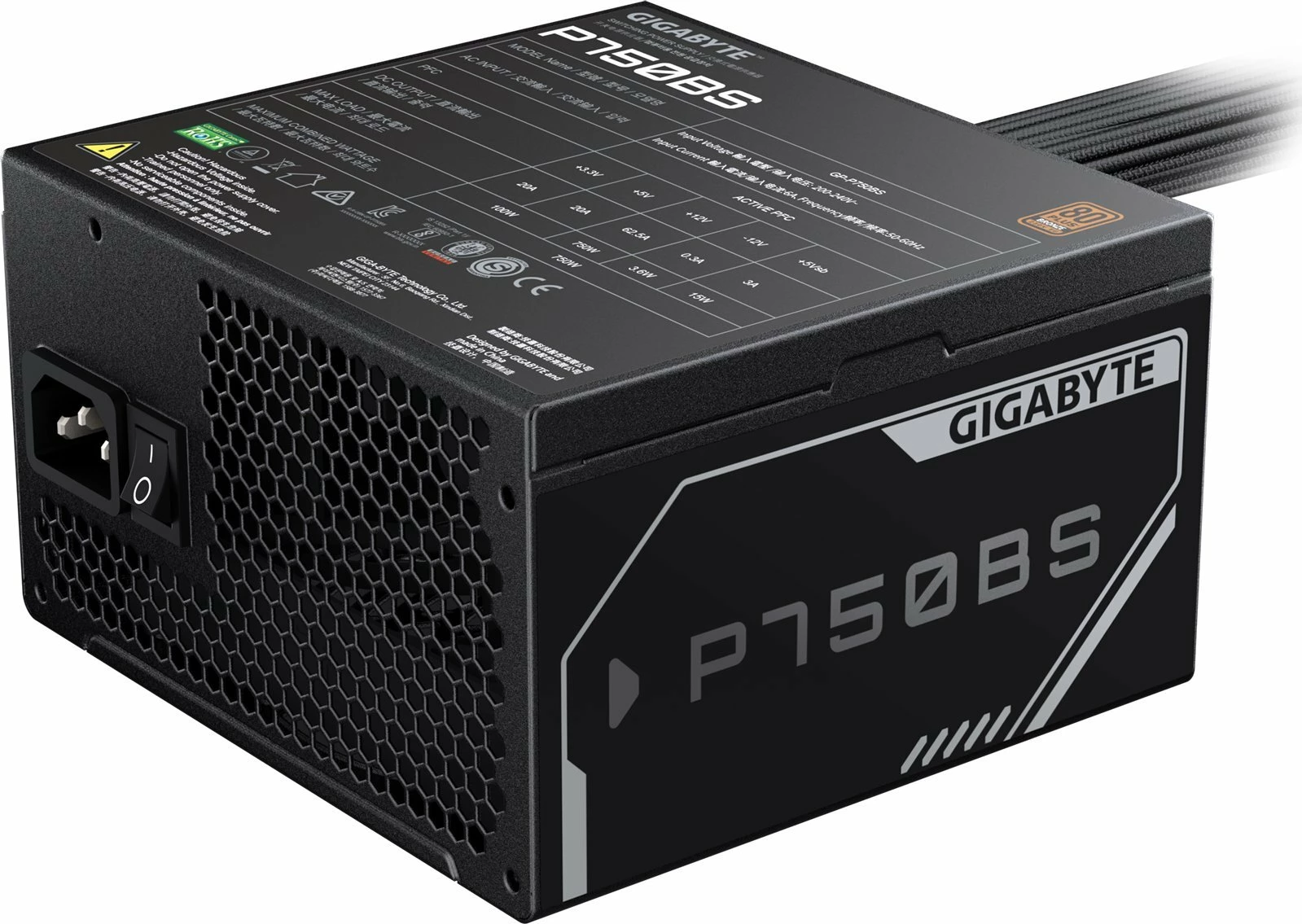 Furnizues energjie Gigabyte P750BS (GP-P750BS) 750W 80 Plus Bronze ATX, jo-modular, i zi
