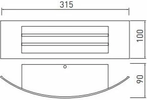 Llambë muri e jashtme GTV ASTRIT 1x E27, 230V, IP54, alumin i brushuar (argjendtë)