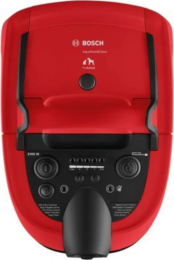 Fshesë me ujë Bosch ProAnimal BWD421PET, 5L, 2100W, HEPA, Kuqe/Zi