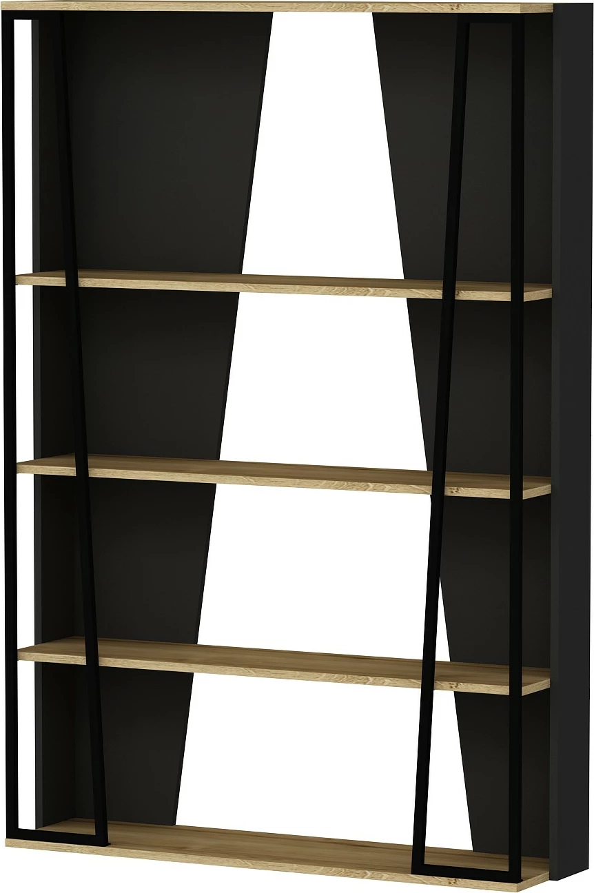 Raft librash Hanah Home, Lissa, ngjyrë e zezë