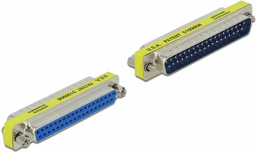 Adapter DeLOCK D-Sub 37pin mashkull në femër, Port Saver, argjendtë