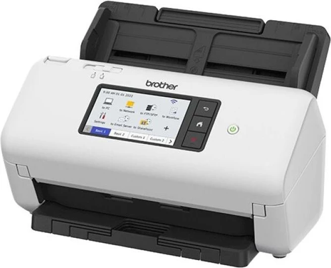 Skaner dokumentesh Brother ADS-4700W A4, Dual CIS, ADF 80-fletë, LAN/Wi‑Fi
