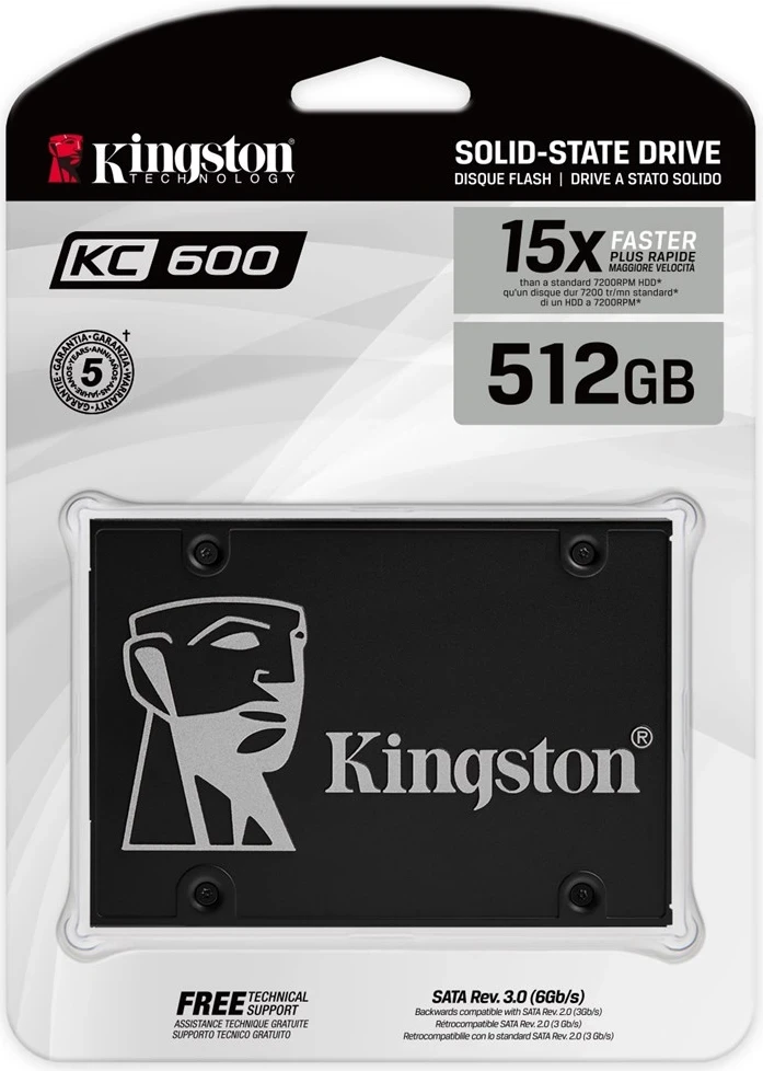 SSD Kingston, KC600, 2.5", 1024GB, Serial ATA III