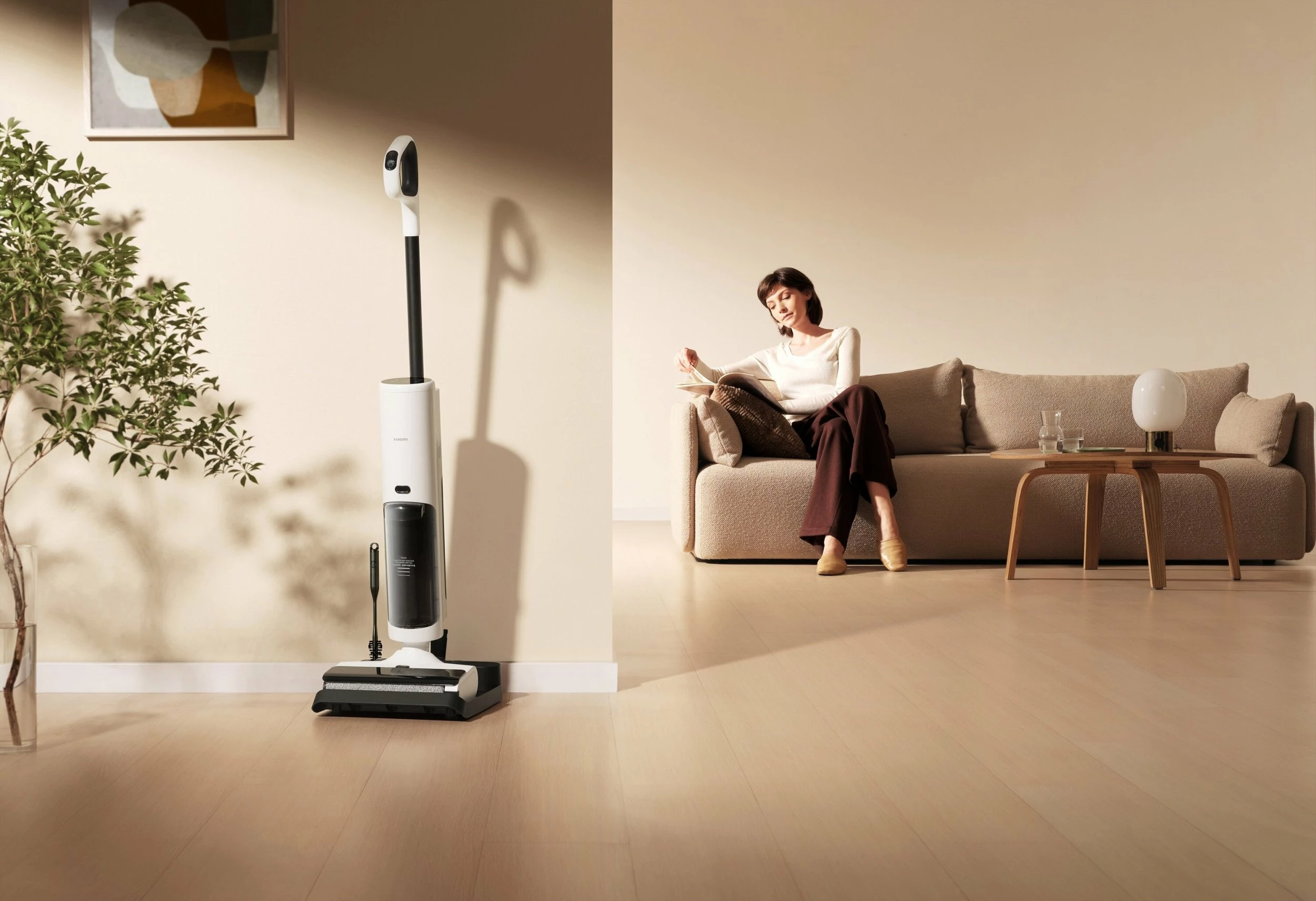 Fshesë me korrent vertikale Xiaomi Truclean W20, wet & dry 3-në-1 (vakum + pastrim me ujë + vetëpastrim), 15000 Pa, 780/550 ml, 2500 mAh, bardhë/zezë