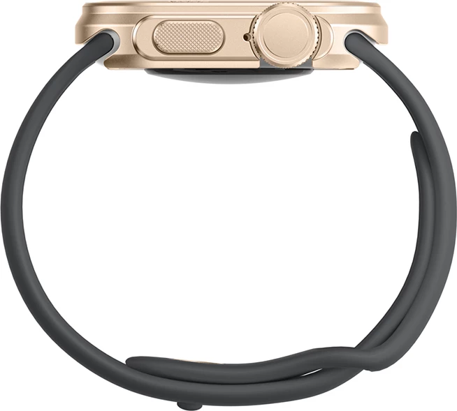 Mbështjellës metalik për smartwatch AmazingThing Titan Pro për Apple Watch 11 46mm, aliazh alumini, montim snap-on, përfundim mat, ari