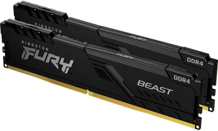 RAM Memorje DDR4 Kingston Fury Beast KF432C16BBK2/32 32GB 3200MHz CL16 DIMM non-ECC set 2x16GB e zezë