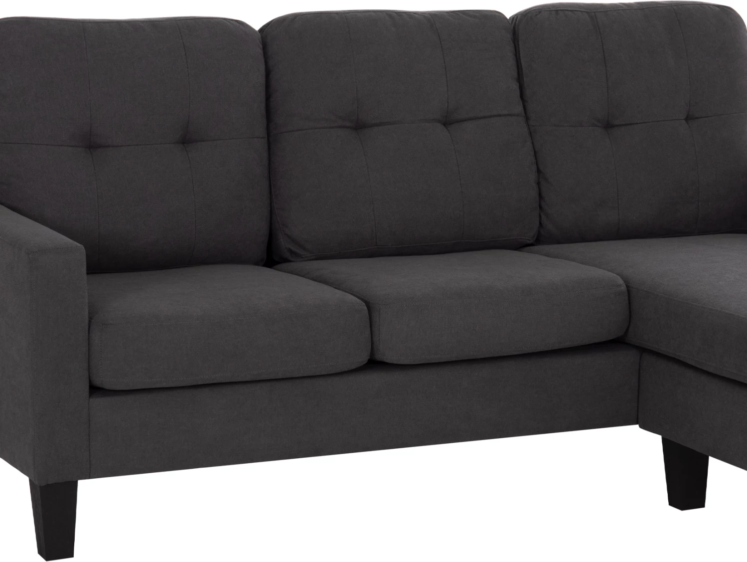 Sofë këndore e kthyeshme Meggy, FH3297.11, stof gri, 184.5x75-129x86 cm