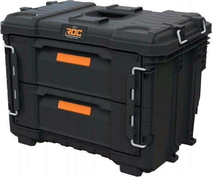 Kuti veglash Keter ROC Pro Gear 2.0 XL me 2 sirtarë, e zezë