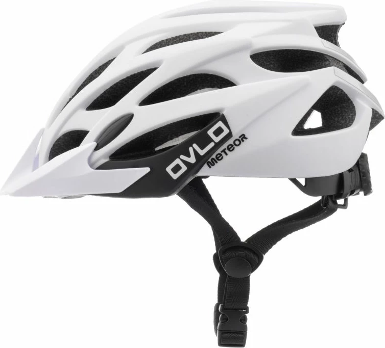 Helmetë biçiklete Meteor uniseks, e bardhë
