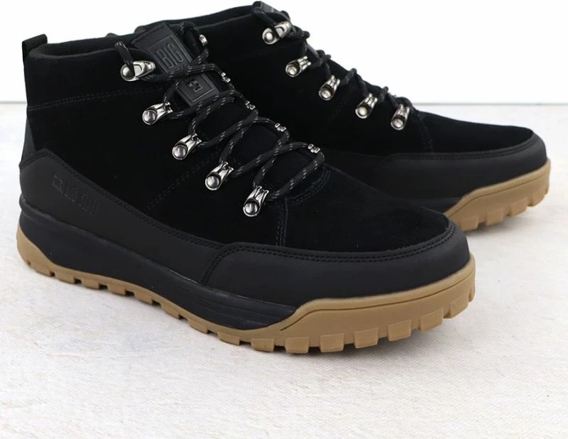 Çizme lëkure meshkuj Big Star SS174265, të zeza