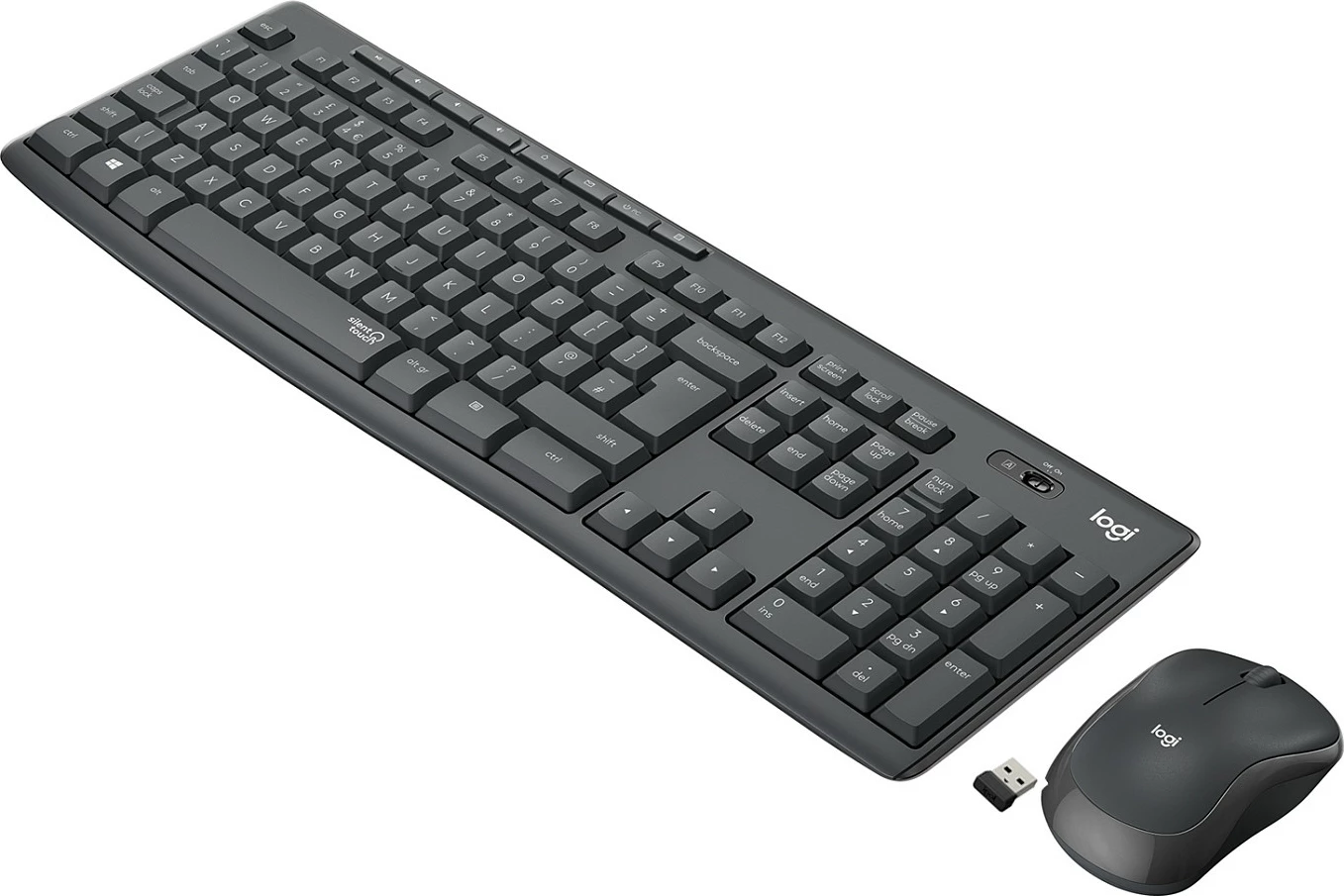 Set tastierë dhe maus Logitech MK295 Silent Wireless Combo, AZERTY, wireless, e zezë