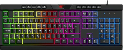 Tastierë gaming HAVIT Gamenote HV-KB500L, USB me kabllo, layout Slloven (SLO), RGB LED, 114 taste, e zezë