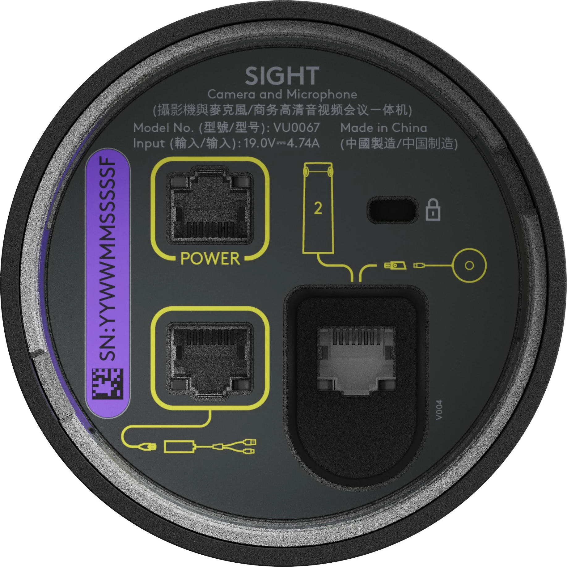 Kamerë Logitech Sight, CMOS, 4K Ultra HD, 3840 x 2160 pixels, 60 fps, Grafit