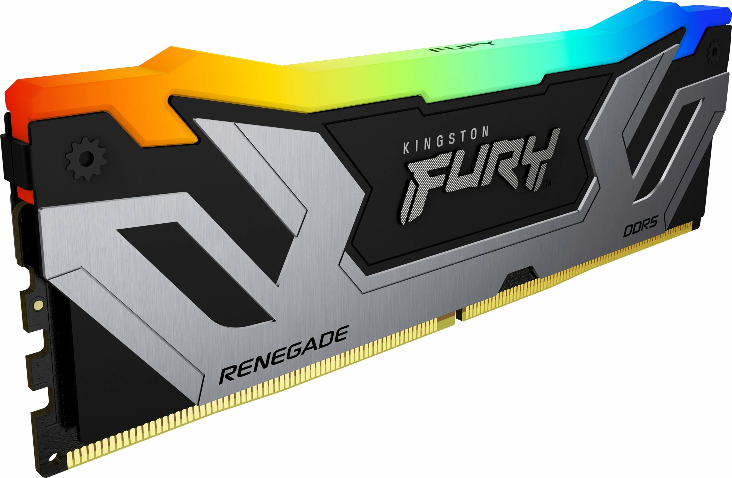 RAM Memorje Kingston FURY Renegade RGB KF584CU40RSA-24 DDR5 24GB 8400MHz CL40 1x24GB, zezë/argjendtë