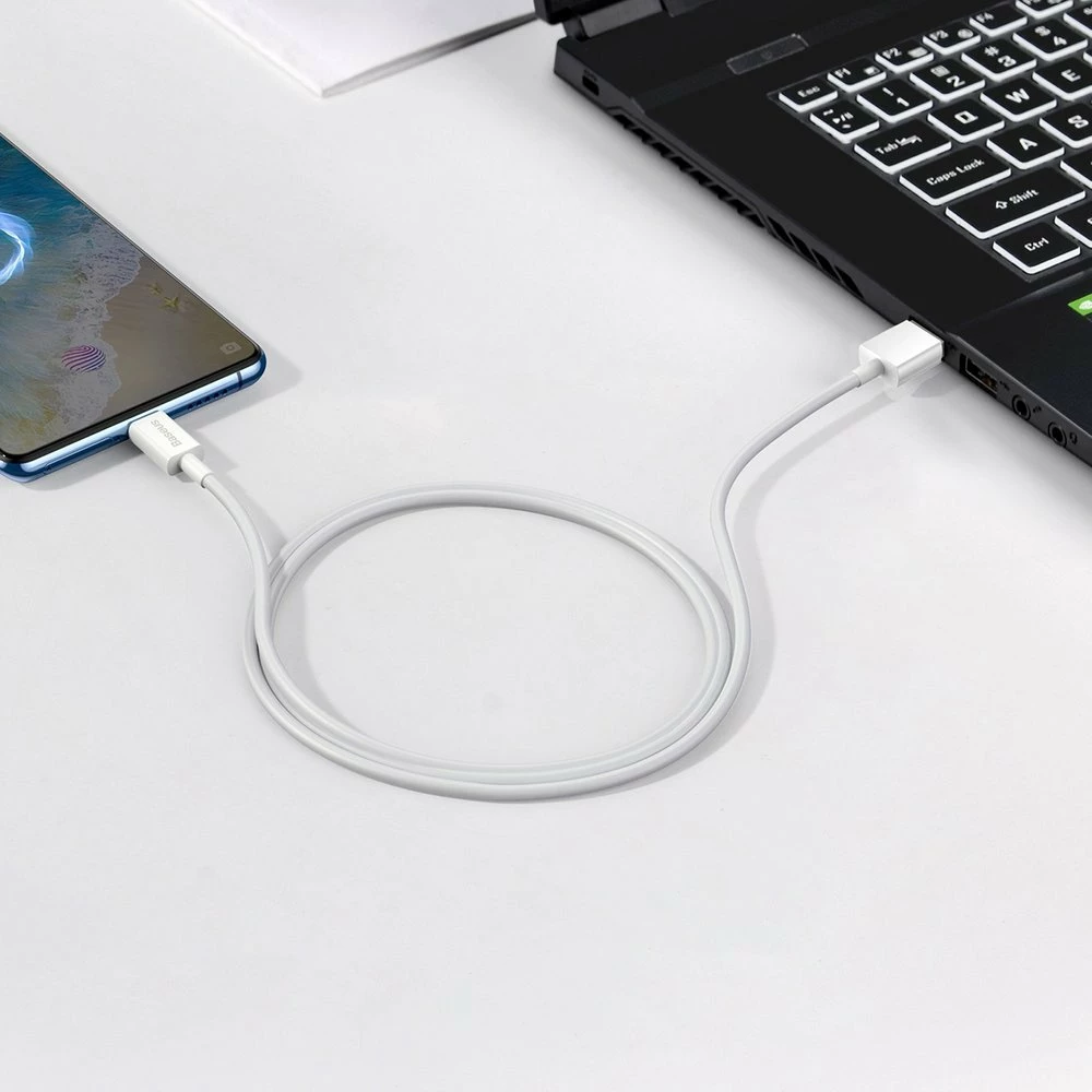 Kabllo Baseus Superior CAMYS-02, USB-A në micro USB, 1m, Bardhë
