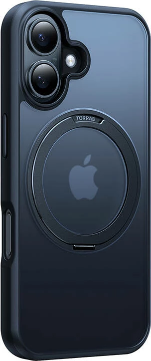 Mbështjellës Torras Ostand Pro për iPhone 16 Plus, i zi