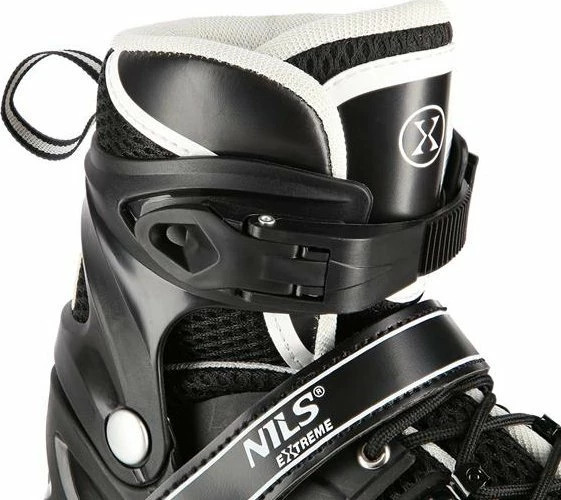 Set patinash 4-në-1 Nils Extreme NH10905, e rregullueshme 31-34, rrota LED 64mm 82A, ABEC 7, me frena, e zezë