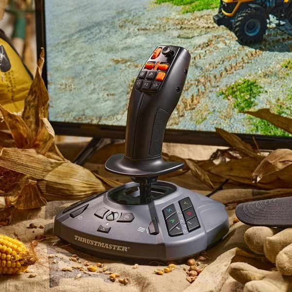 Joystick simulimi Thrustmaster SimTask FarmStick për Xbox/PC, 3 akse, 33 butona të programueshëm, levë throttle, gri/zi
