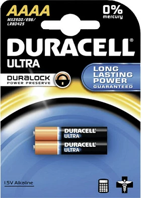 Bateri Duracell Ultra MX2500 AAAA 1.5V Alkaline, 2 copë, zi/ari
