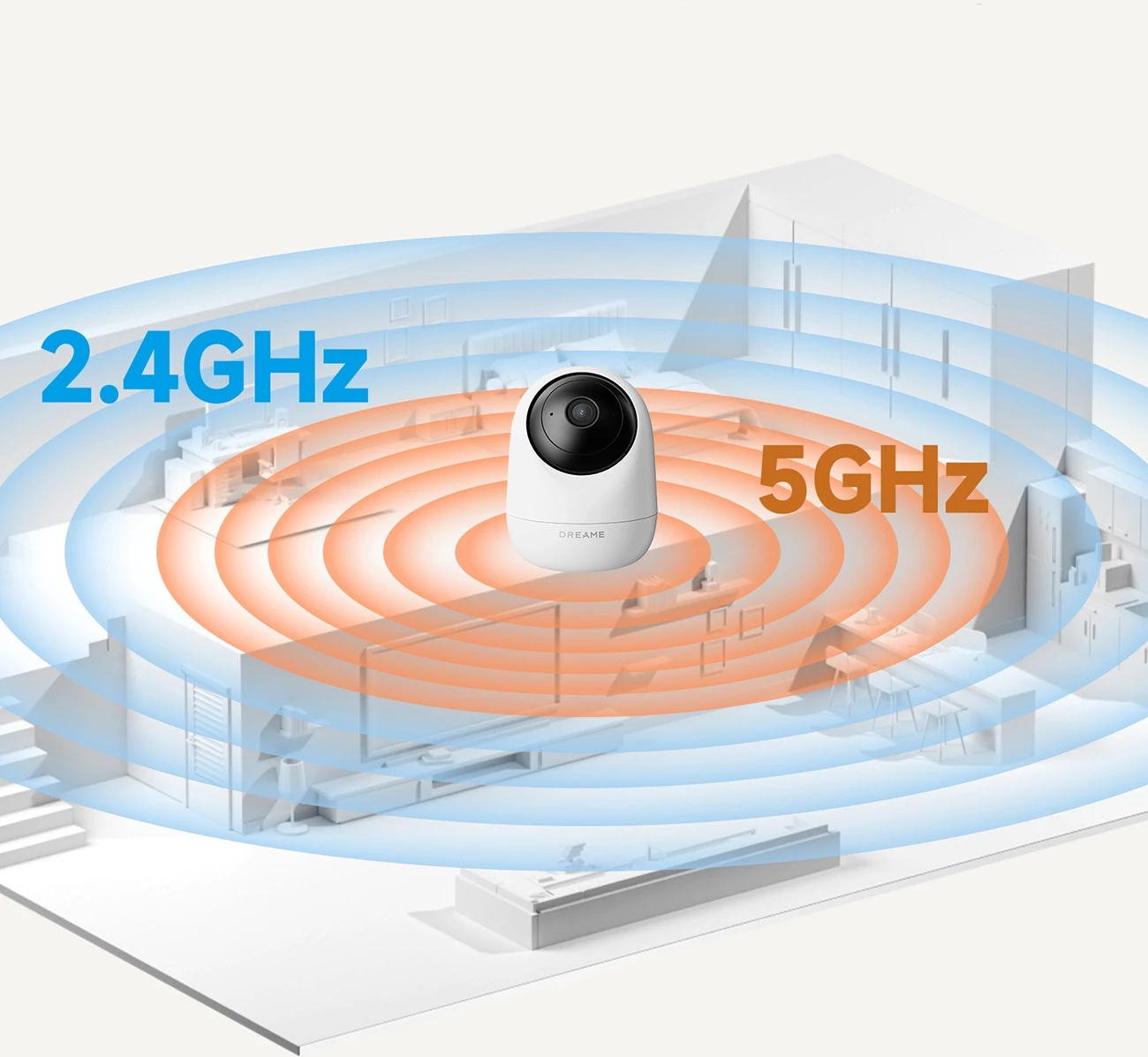 kamerë sigurie e brendshme Dreame Navo Care SE 1 InCam A121 3MP 1080p panoramim 360° IR 10 m Wi‑Fi 2.4/5 GHz e bardhë