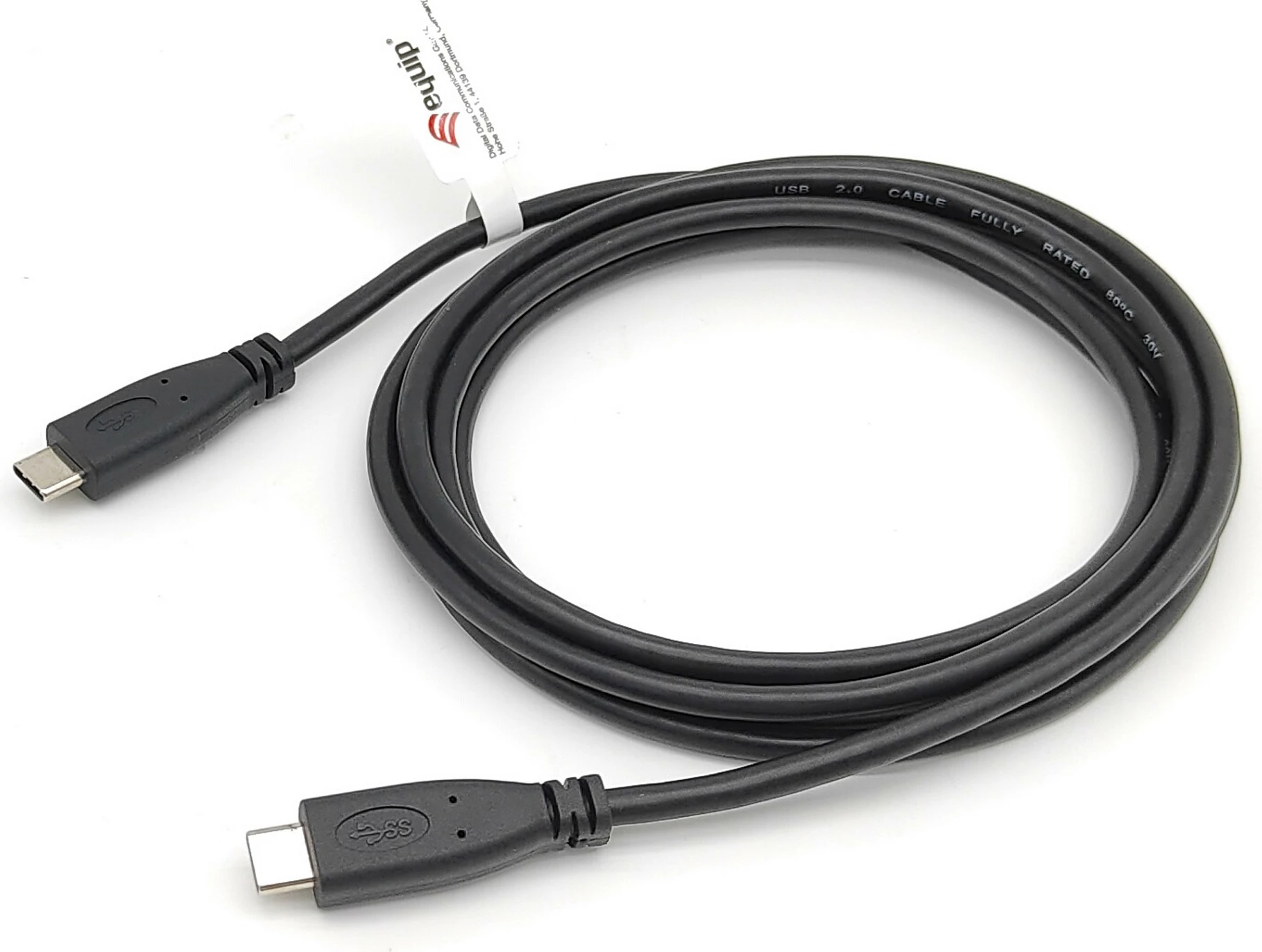 Kabllo USB-C në USB-C Equip 128833, 0.5m, USB 2.0, PD 60W, e zezë