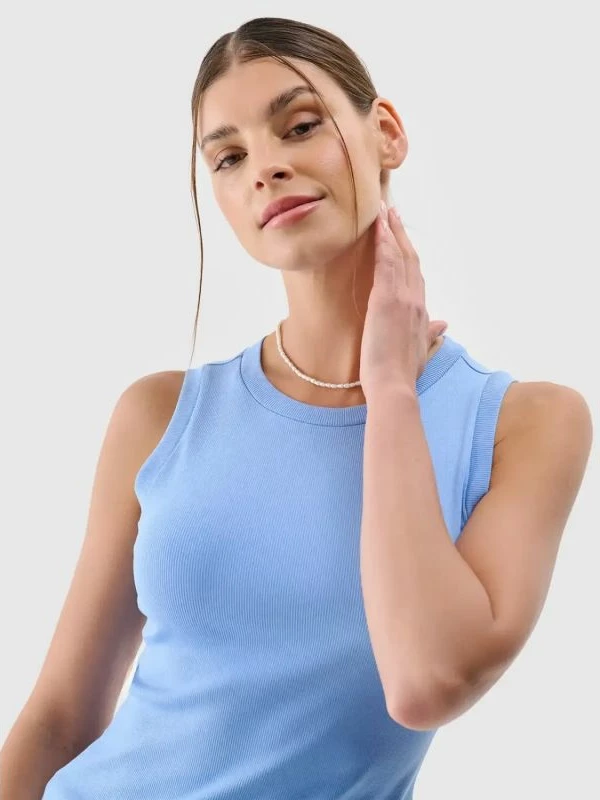 Maicë pa mëngë për femra 4F, e kaltër