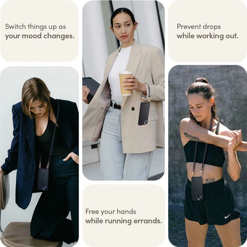 Mbështjellës Spigen Cyrill Classic Charm Mag për iPhone 14 Plus, MagSafe, i zi, me rrip