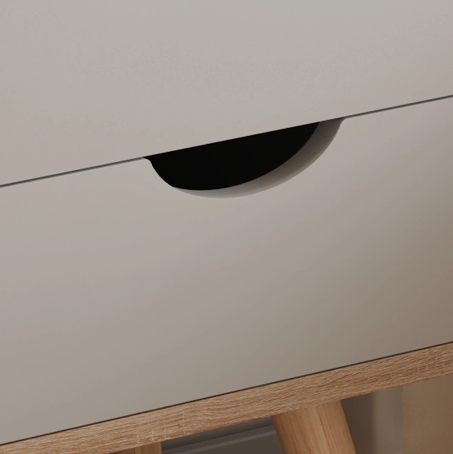 Komodinë për natë DINKL FH2472.05 melaminë-2 sirtarë, ngjyrë sonama-gri, 29,7x29,7x45H cm