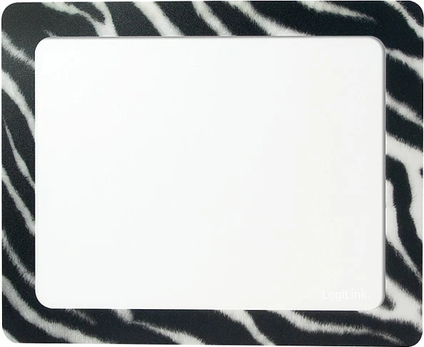 Mauspad LogiLink Fotorahmen Zebra Design, ekstra i hollë, i bardhë