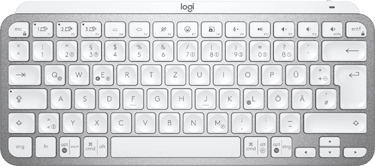 Tastierë LOGITECH MX Keys Mini Bluetooth me ndriçim, US INT'L, Pale Grey