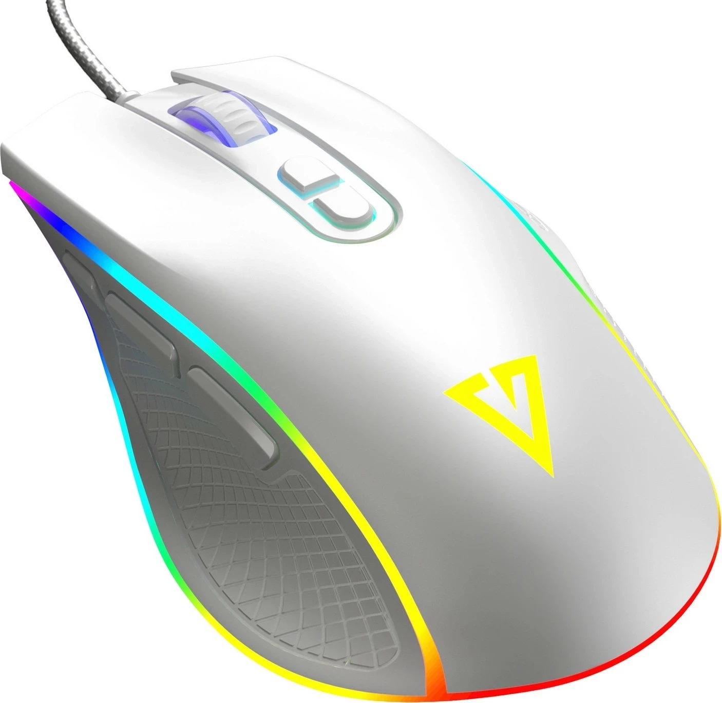 Maus Modecom Volcano Veles, RGB, me kabëll, i bardhë