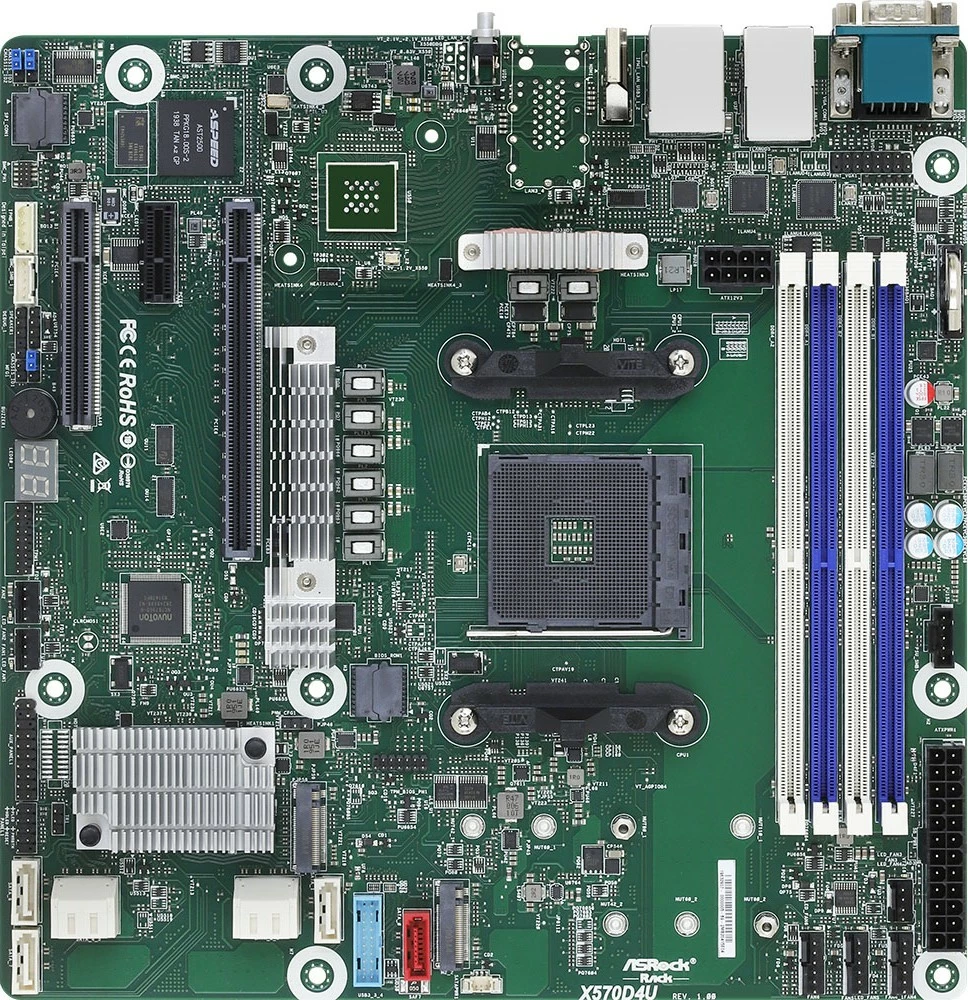 Pllakë amë ASRock X570D4U, Socket AM4, server