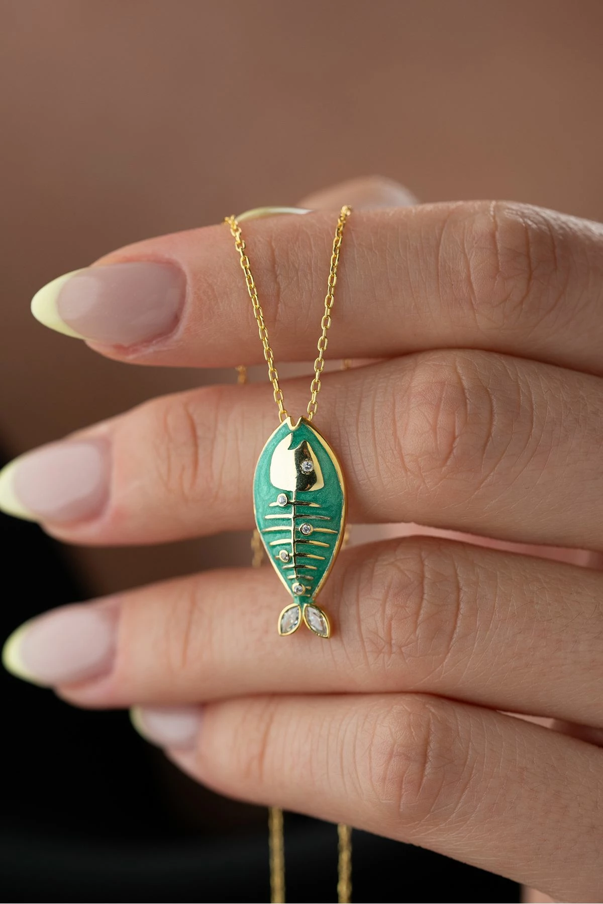 Qafore argjendi Jumeon, ngjyrë e verdhë, SİLVANOJEWELRY303