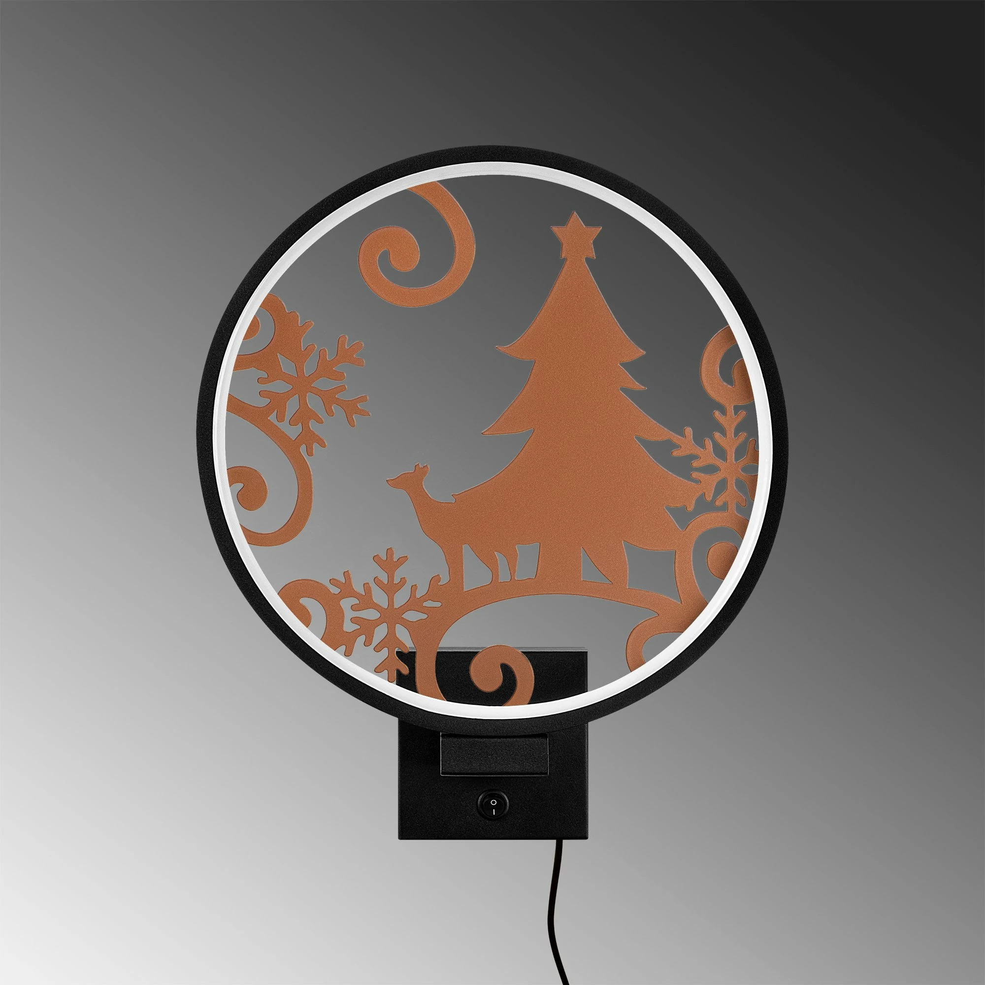 Llambë muri Opviq, XMAS19, ngjyrë e zezë dhe bakri