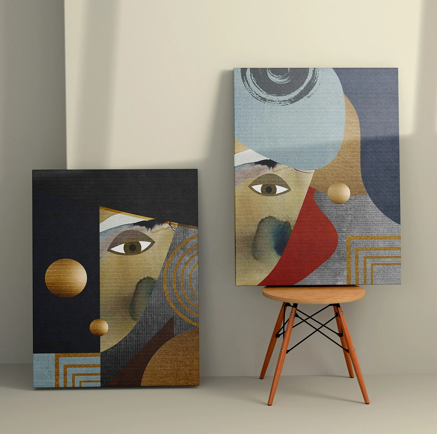 Pikturë dekorative në kanavacë (2 copë), Wallity, 2KNV4335, 50x70cm