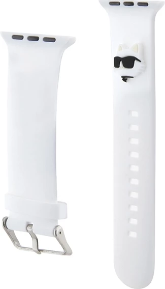 Rrip për Apple Watch Karl Lagerfeld 3D Rubber Choupette Head, silikon, i bardhë