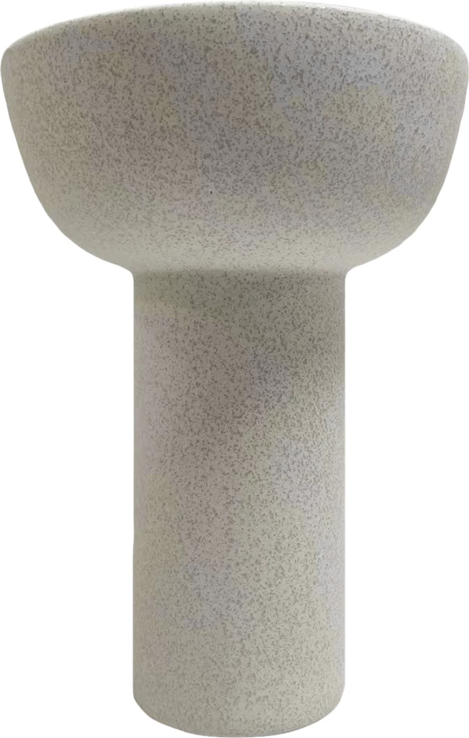 Dekor tavoline prej qeramike ELENDIL FH4602.01 ngjyrë e bardhë e zbehtë me kristalizim Φ23.5x33Hcm