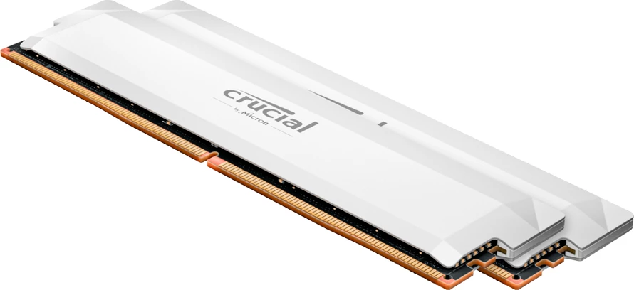 RAM Memorje Crucial Pro OC 64GB (2x32GB) DDR5-6400 UDIMM CL40, e bardhë (2 copë)