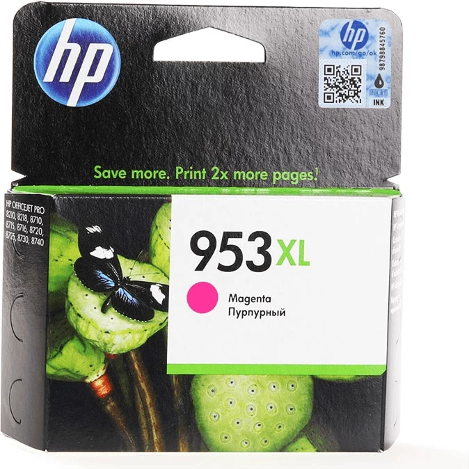 Kartush boje, HP 953XL F6U17AE, 18.5 ml, deri 1450 faqe, madhësi XL, magenta