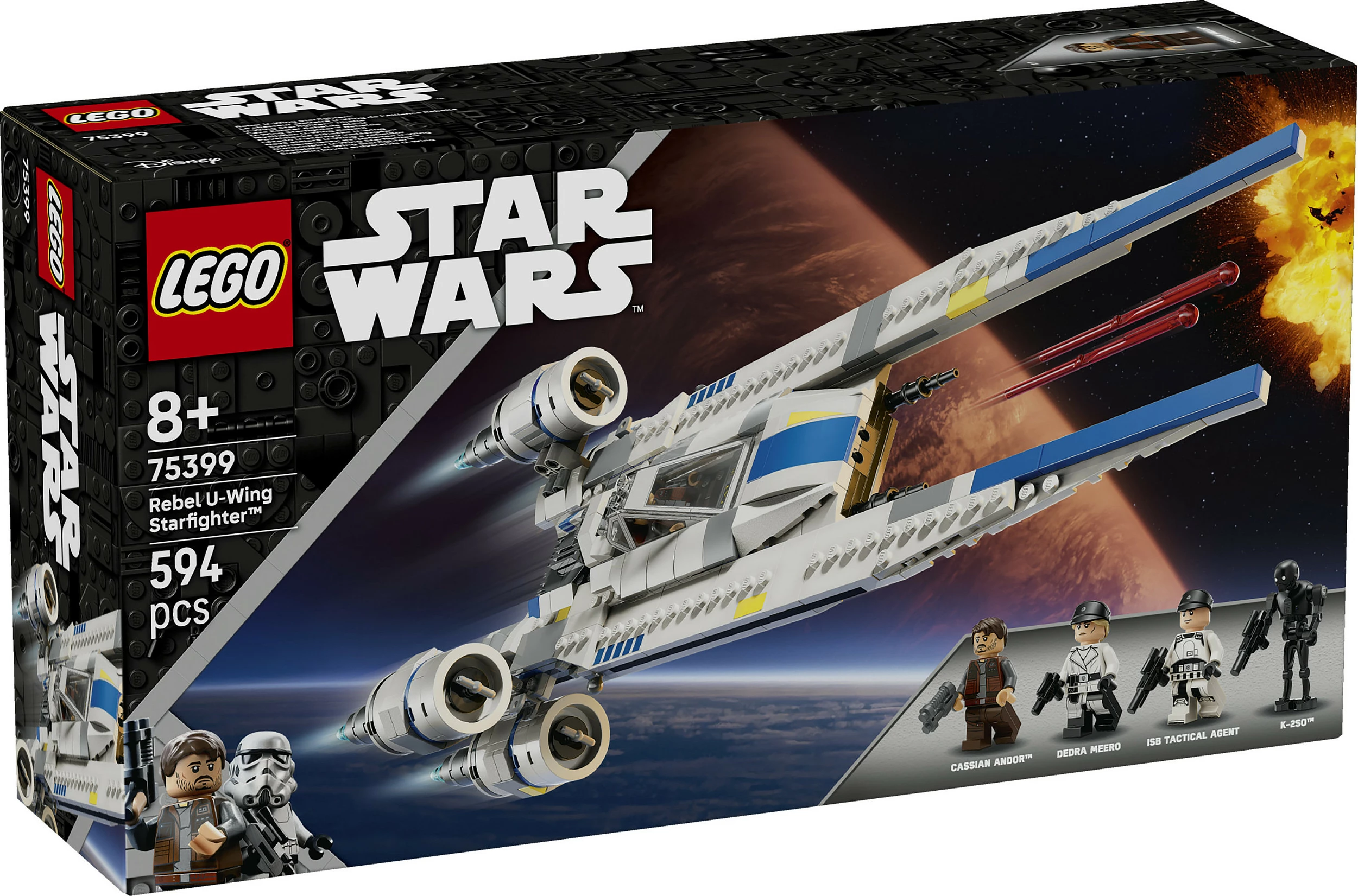 Set ndërtimi LEGO Star Wars Rebel U-Wing Starfighter 75399, 594 pjesë, shumëngjyrësh